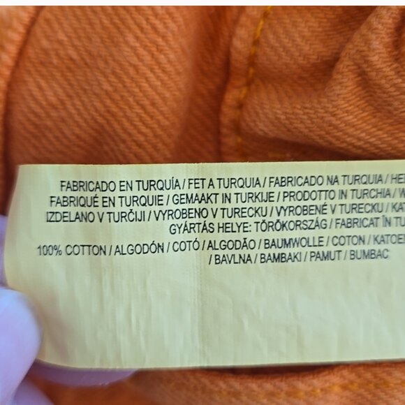 denim co orange wide leg jeans size 8-9 - Picture 7 of 9